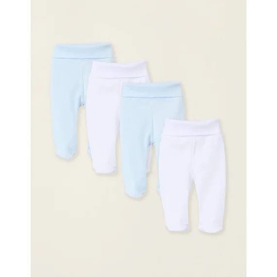Pack 4 Pantalons À Pieds En Coton Multicolore