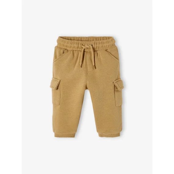 Pantalon en molleton style battle bébé beige