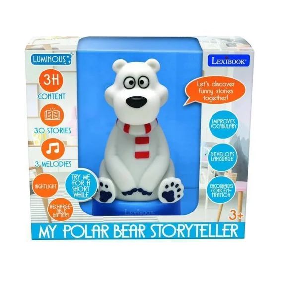 Compteur D’histoires Ourson En 3d Avec Veilleuse, Musiques Et Variation De Couleurs 17cm (anglais) Multicolore