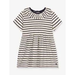 Robe rayée bébé PETIT BATEAU beige chiné