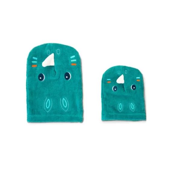 Lot de 2 gants de toilette marionnettes Marius