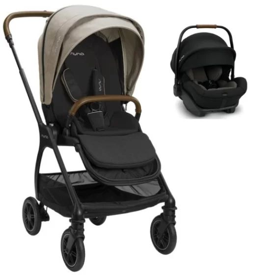 Poussette Nuna Triv – Timber + Coque Auto Arra Next – Caviar