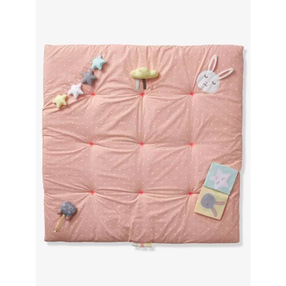 Tapis d&rsquo;éveil souple Sweet fun rose imprimé