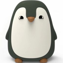 Veilleuse pingouin kaki (13 cm)