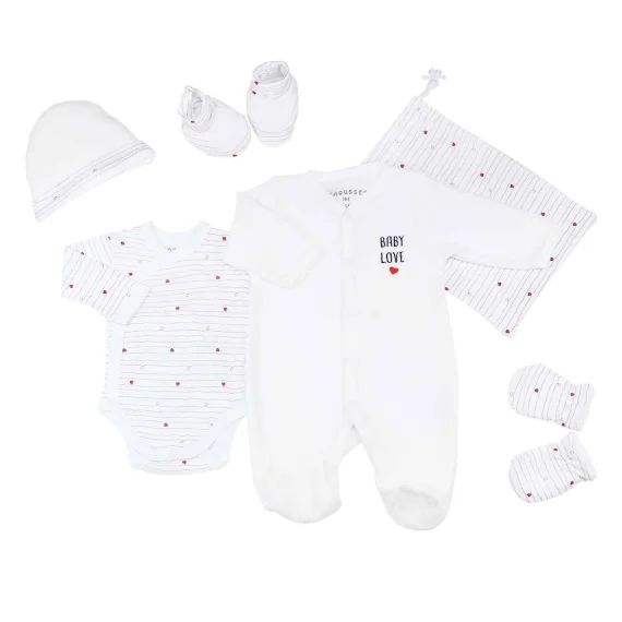 Trousseau Naissance Modèle Baby Love Blanc