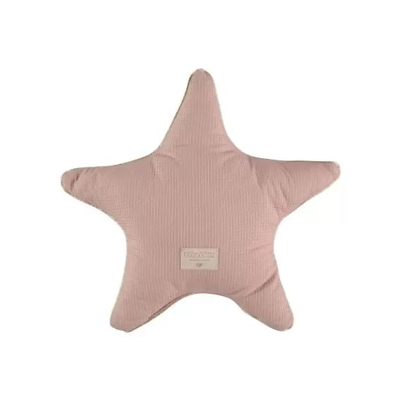Coussin étoile Aristote Nid d&rsquo;abeille Misty pink (40 cm)