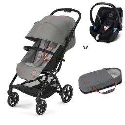 Poussette Cybex Eezy S PLUS 2 + Cocoon S – Lava Grey + Coque Auto Aton 5 – Deep Black (2022)