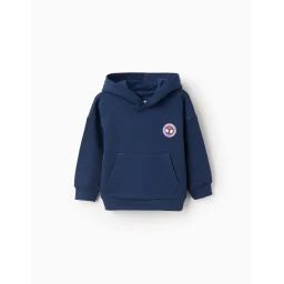 Sweat Gratté Avec Capuche Spider-man Bleu Foncé