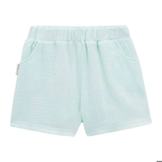 Short Bébé En Gaze De Coton Dahlia Bleu