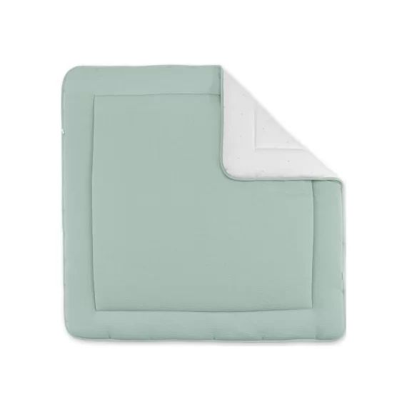 Tapis de jeu réversible Wafle Lunar vert d&rsquo;eau (100 x 100 cm)