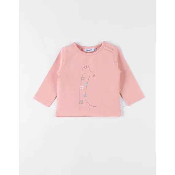 T-shirt Girafe Rose