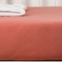 Drap housse en coton bio Terracotta (60 x 120 cm)