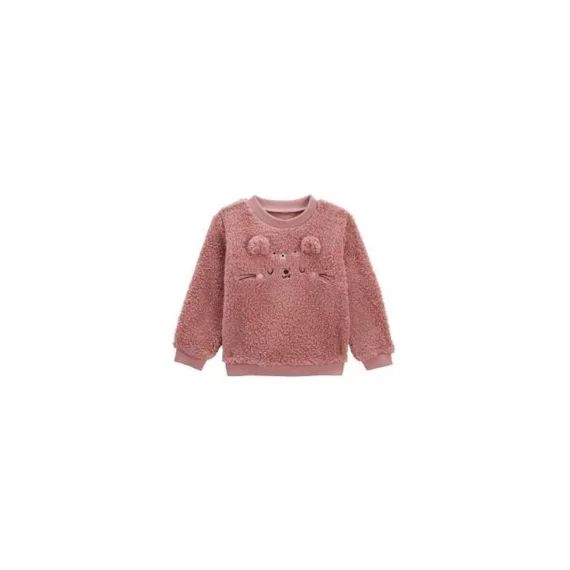 Sweat-shirt Bébé En Sherpa Bloom Rose