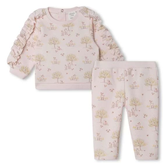 Ensemble de jogging molletonné Fille Rose
