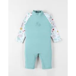 Combi Anti-uv Rayée Turquoise