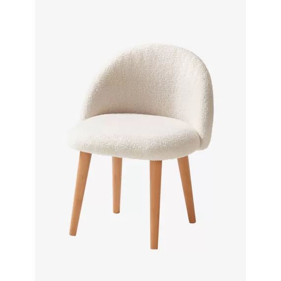 Chaise fausse fourrure maternelle ivoire