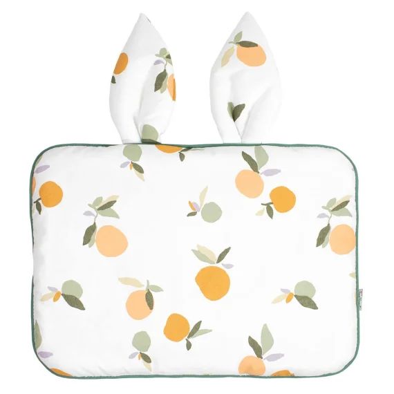 Oreiller Extra Plat Lapin Clem Orange Fond Blanc