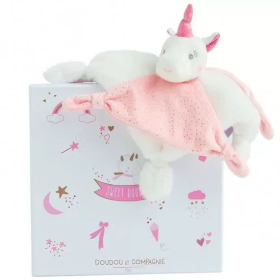 Doudou I Love mon doudou : Licorne rose 22 cm aille Unique Coloris Unique rose