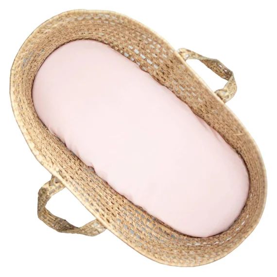 Drap Housse Couffin En Double Gaze À Carreaux Rose