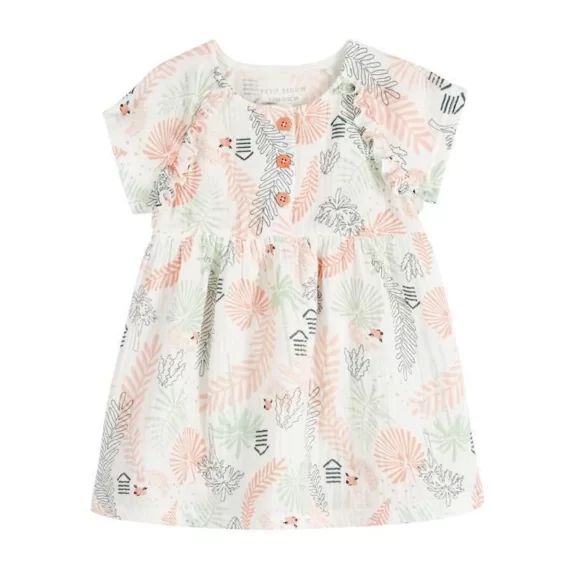 Robe Bébé Fille En Gaze De Coton Cilaos Blanc