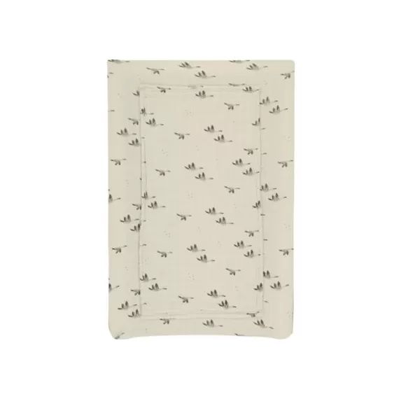 Housse de matelas à langer + 2 langes Pudi oie Rose in April (62 x 50 cm)