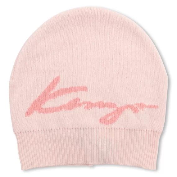 Bonnet tricoté en coton UNISEXE Rose