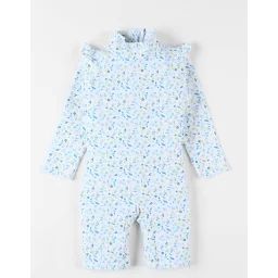 Combi Uv Rayée Bleu