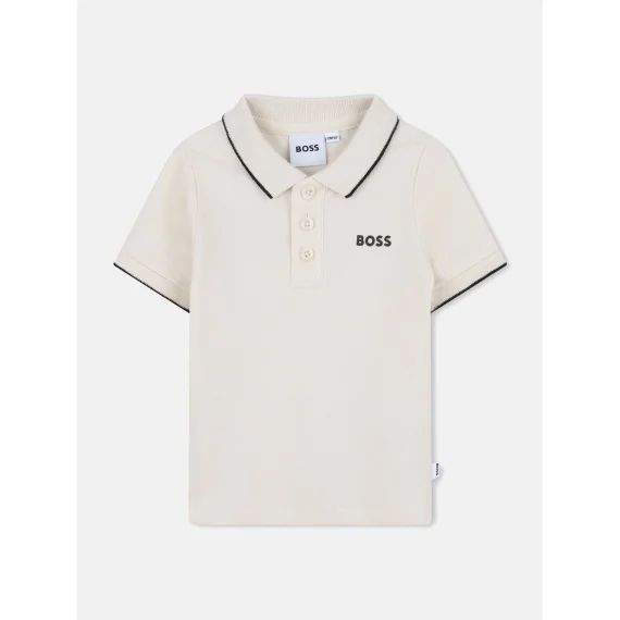 Polo Manches Courtes Blanc Cassé