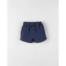 Short En Mousseline De Coton Bleu