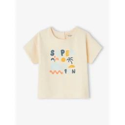 Tee-shirt Super fun bébé manches courtes écru