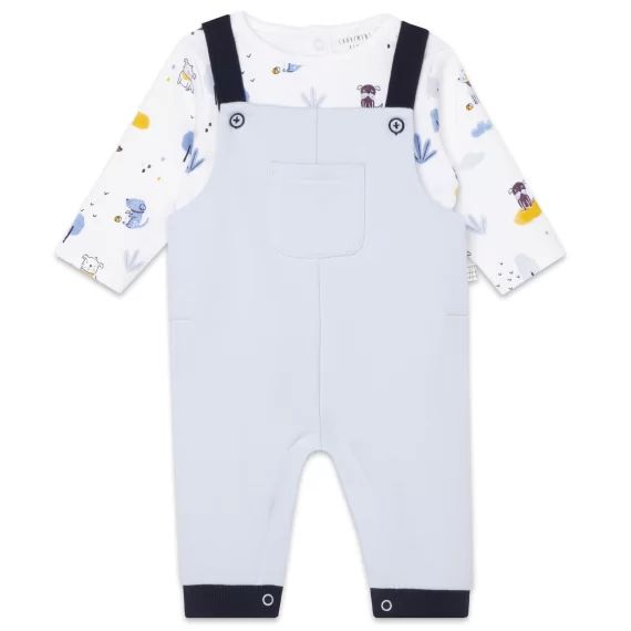 Ensemble salopette et T-shirt Garçon Bleu