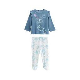 Pyjama Bébé En Velours Polarmoon – Petit Beguin – Fille – Bleu Bleu