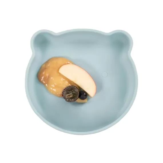 Assiette ventouse ourson bleu