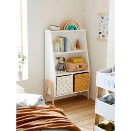 Bibliothèque LIGNE RETRO blanc mate