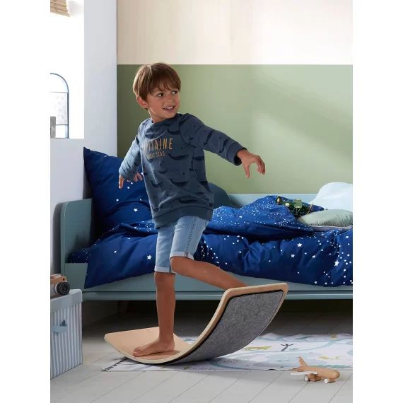 Planche d&rsquo;équilibre (M) en bois FSC® beige