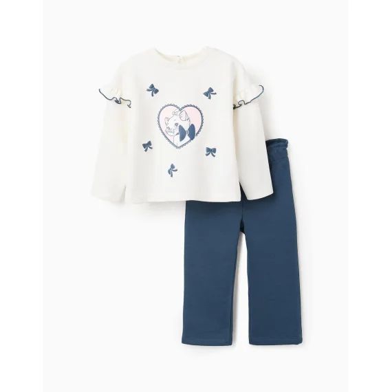 Survêtement En Coton À Volants Marie Bleu Foncé