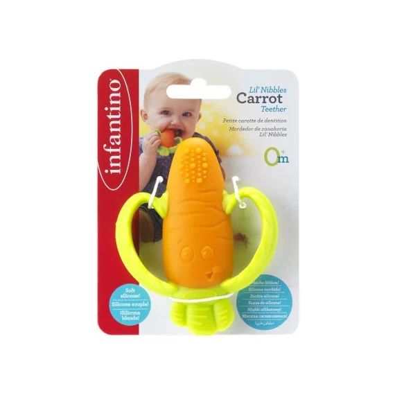 Jouet de dentition en silicone carotte