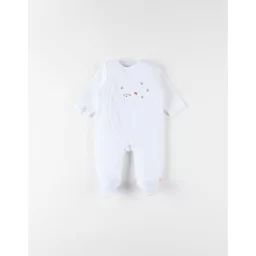 Pyjama 1 Pièce Cerf En Velours Blanc Blanc