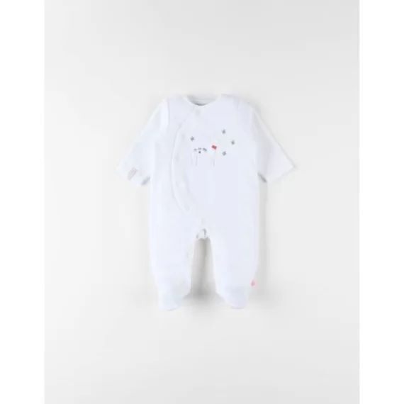 Pyjama 1 Pièce Cerf En Velours Blanc Blanc