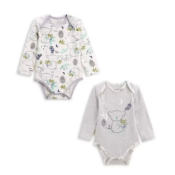 Lot De 2 Bodies Bébé Manches Longues Yakutat Gris