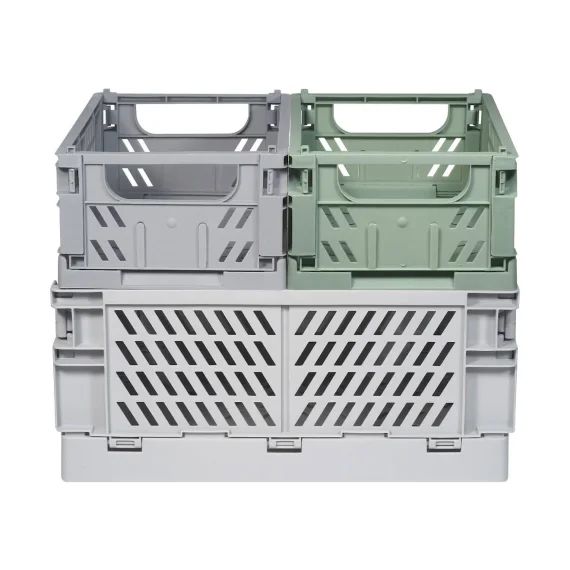 Caissettes Pliables Clara (set De 3) Vert