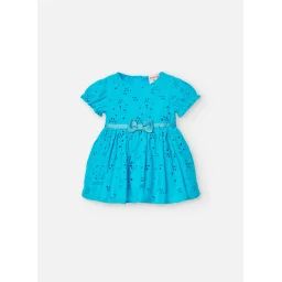 Robe En Batiste Brodée Bleu