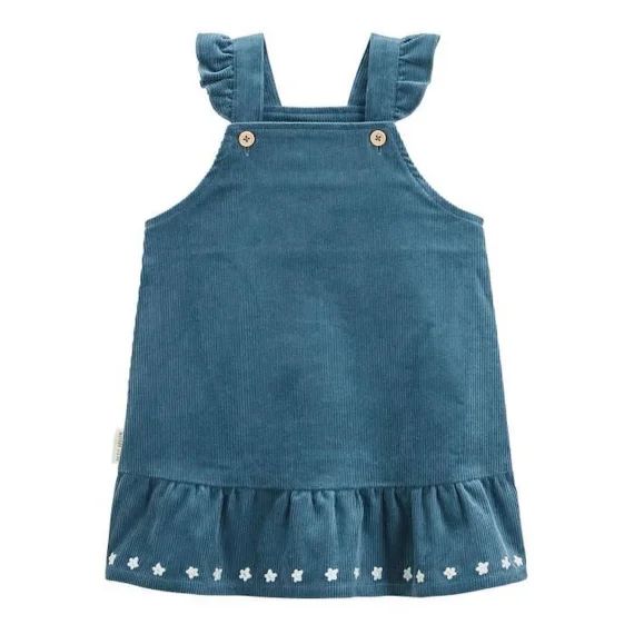 Robe En Velours Côtelé Bébé Fille Népal Bleu