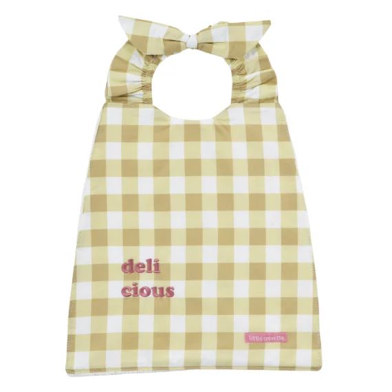 Serviette bavoir vichy vert tilleul Delicious