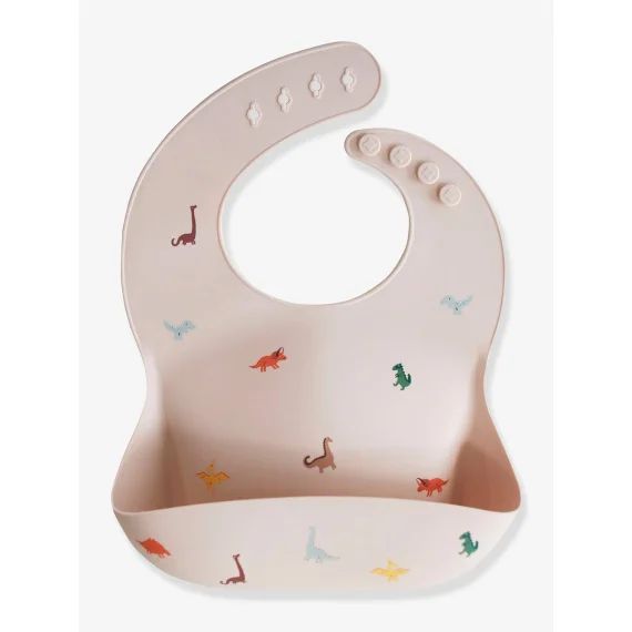 Bavoir avec récupérateur MUSHIE en silicone multicolore