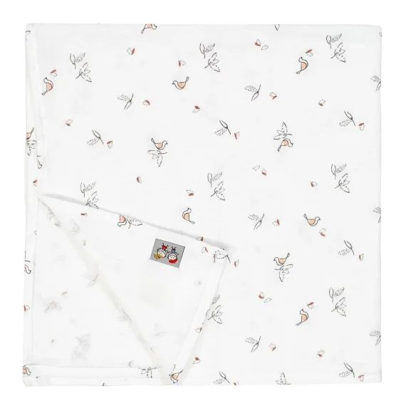 Lange En Gaze De Coton Melody Blanc Imprimé Minimaliste
