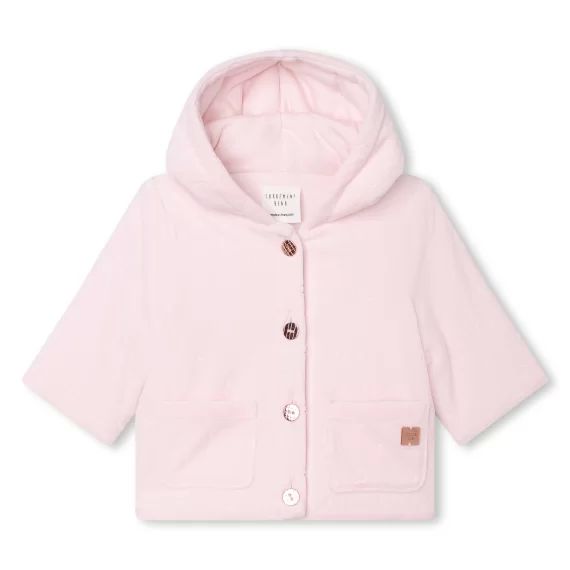 Manteau doublé à capuche Fille Rose