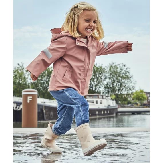 Ciré rose imperméable bébé mixte à capuche
