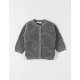 Cardigan En Tricot Coton Gris