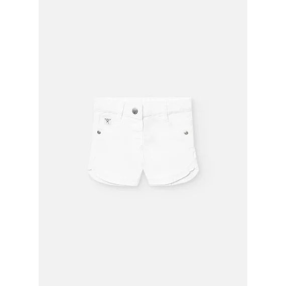 Short Uni En Coton Blanc